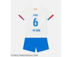 Barcelona Paez Gavi #6 Segunda Equipación Niños 2023-24 Manga Corta (+ Pantalones cortos)